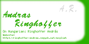 andras ringhoffer business card