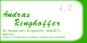 andras ringhoffer business card